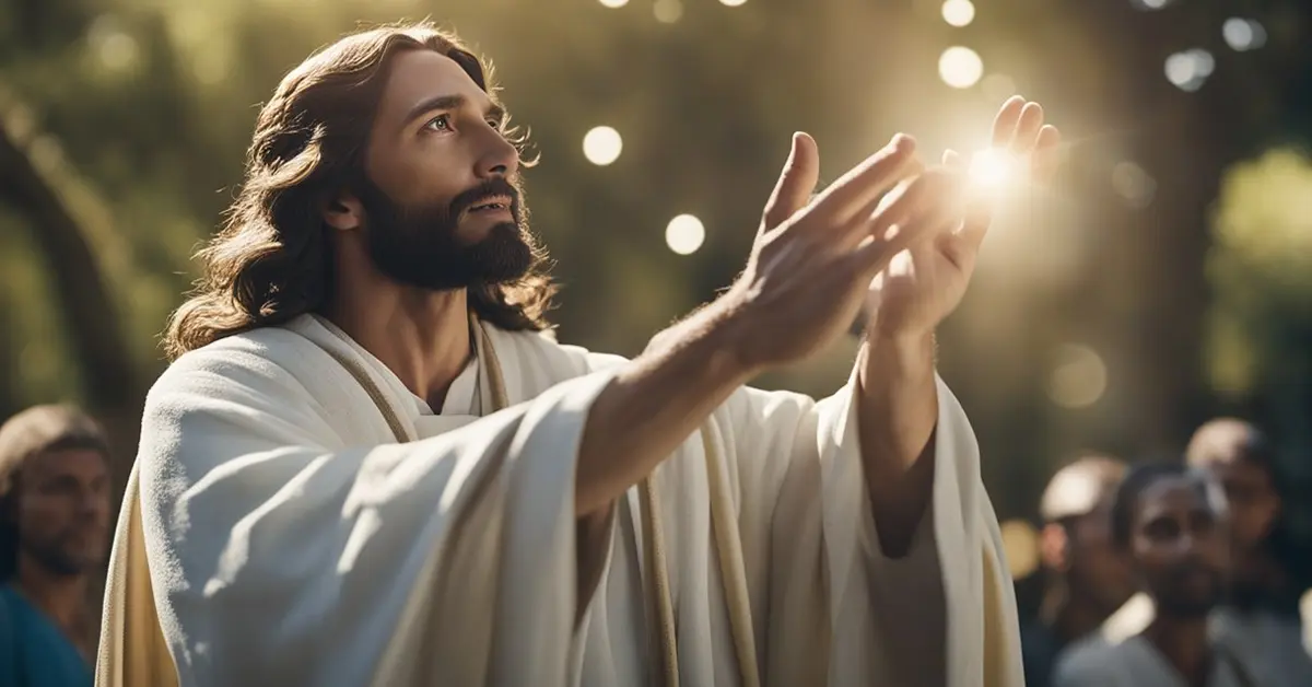 Jesus working on His miracles of faith