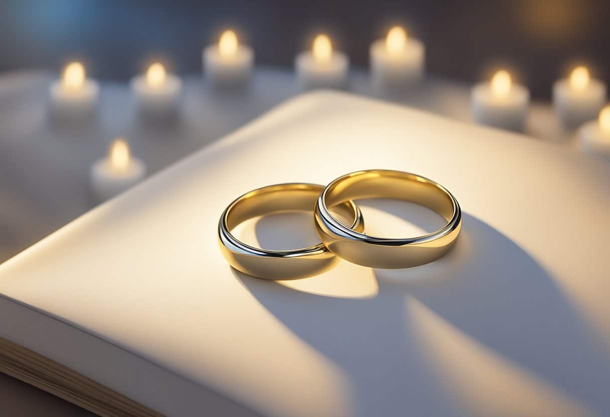 Wedding Rings On A White Background Stock Photo, Picture and Royalty Free  Image. Image 15506531.