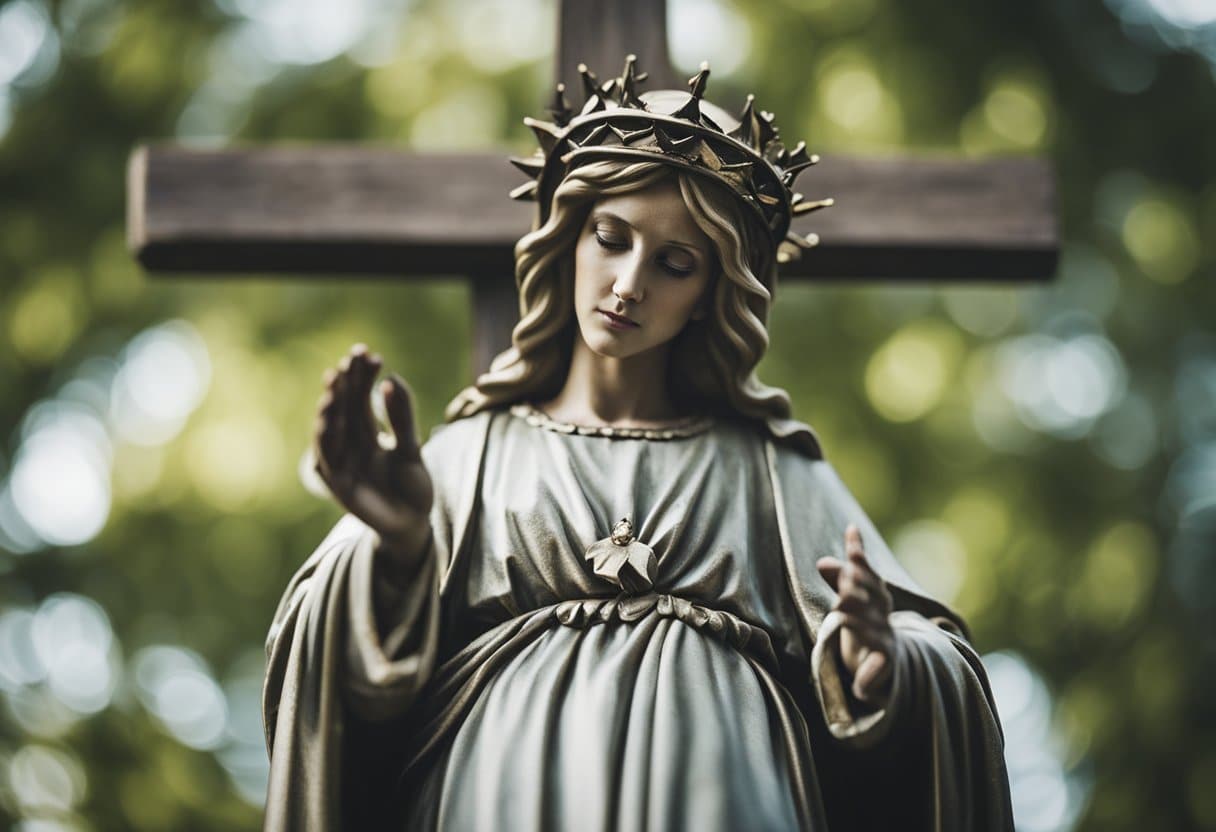 Mary's age at the time of Jesus' crucifixion