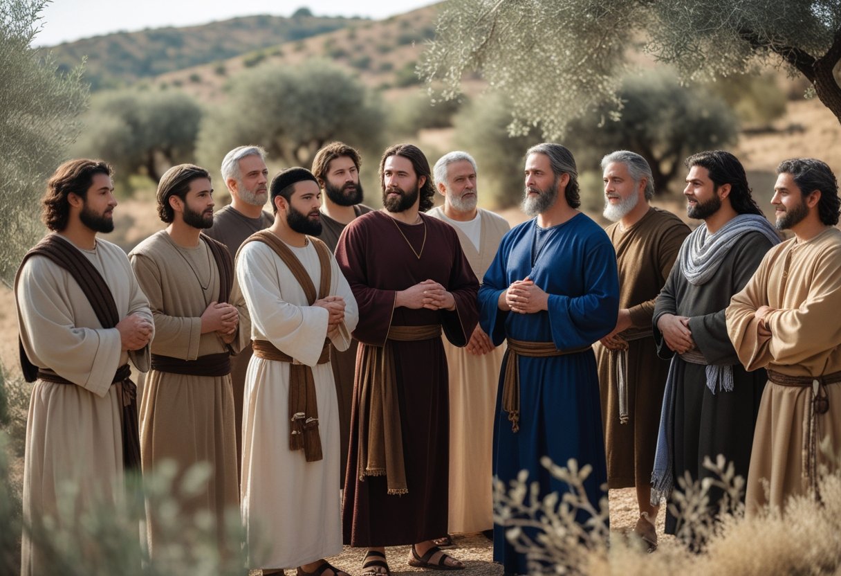 Jewish students illustrating how old were Jesus' disciples.