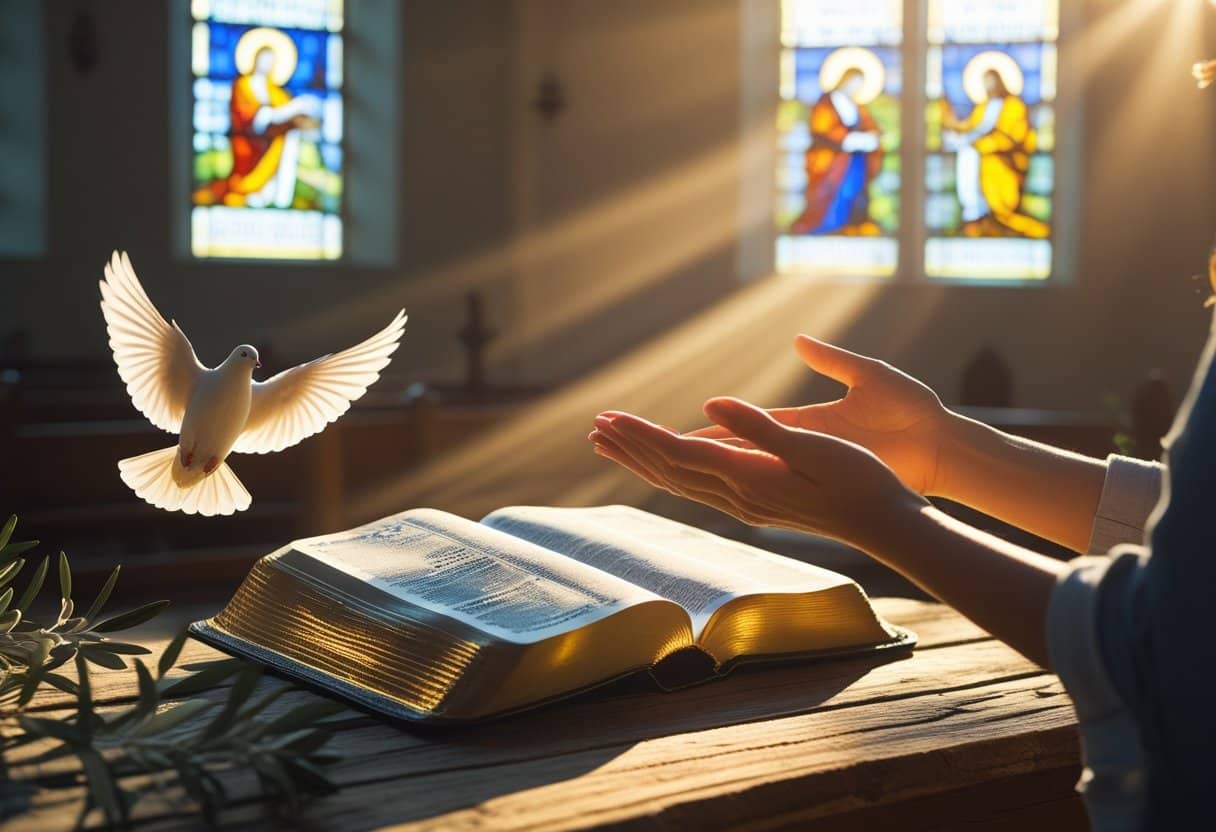 Biblical meaning of mercy illustrated with hands reaching out in compassion.