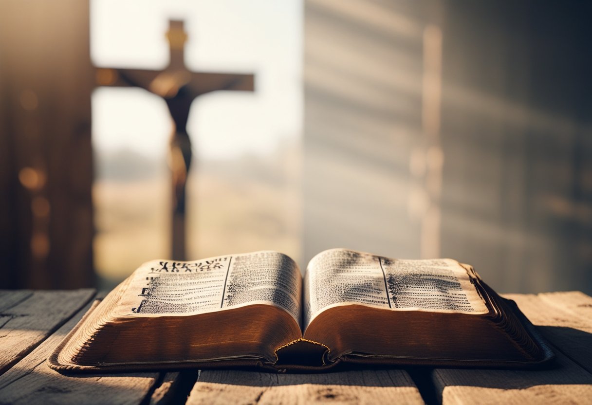 Bible open to Matthew 22 showing what are Jesus' commandments.