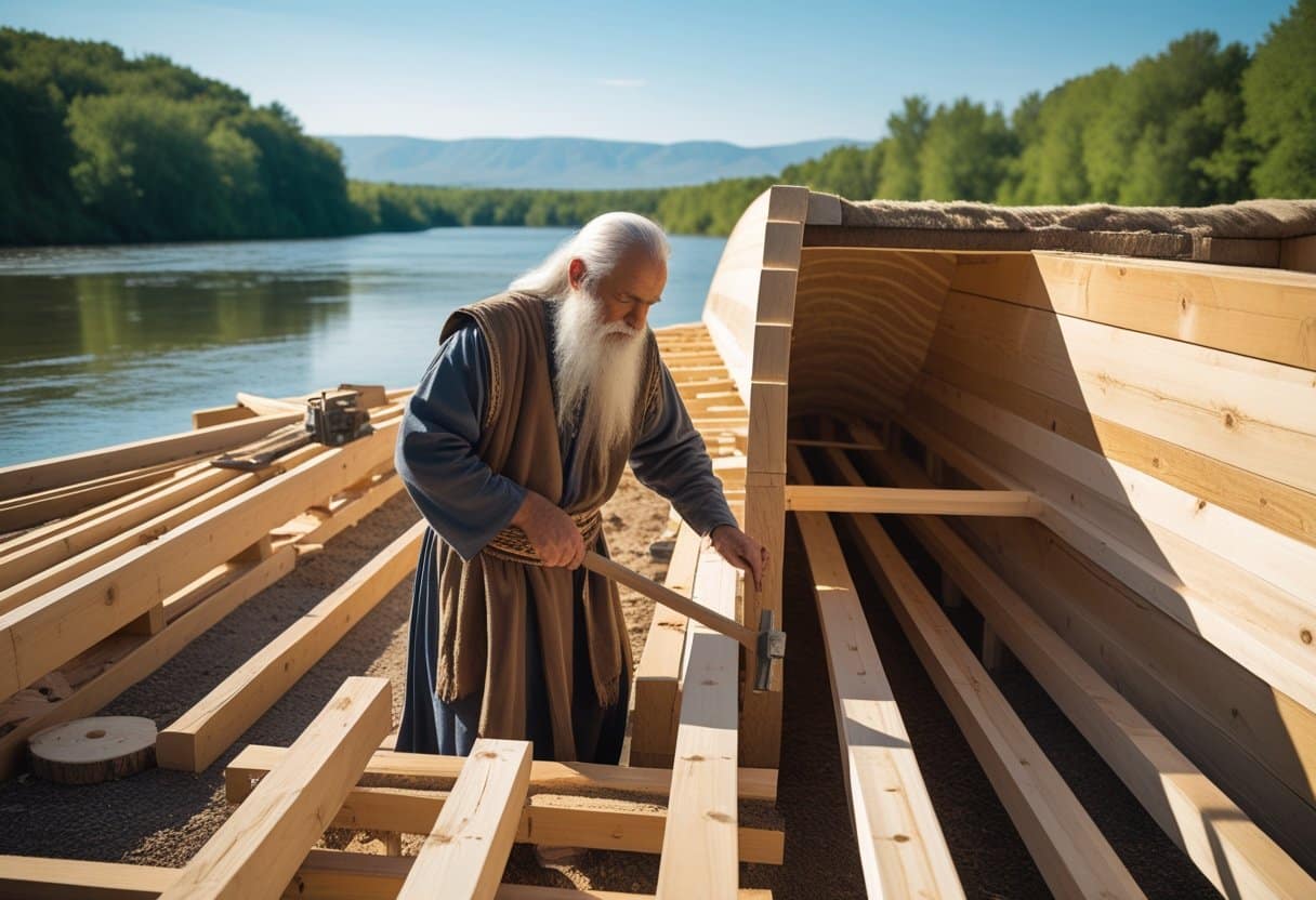 Biblical illustration of how old Noah was when he built the ark.