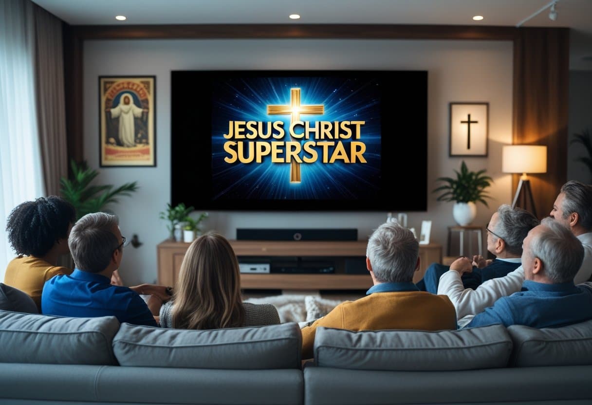 Movie poster showing where can I watch Jesus Christ Superstar.