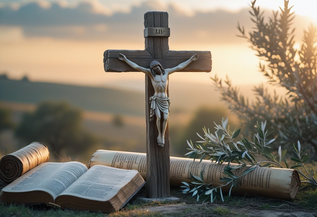 Visual timeline showing key events in the life of Jesus.