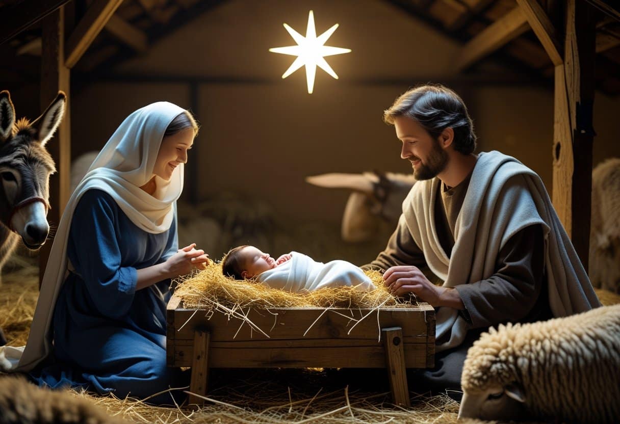 Joseph and Mary with baby Jesus - how old was Joseph when Jesus was born.