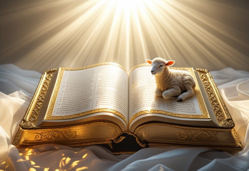 Lamb's Book of Life representing final judgment and salvation.