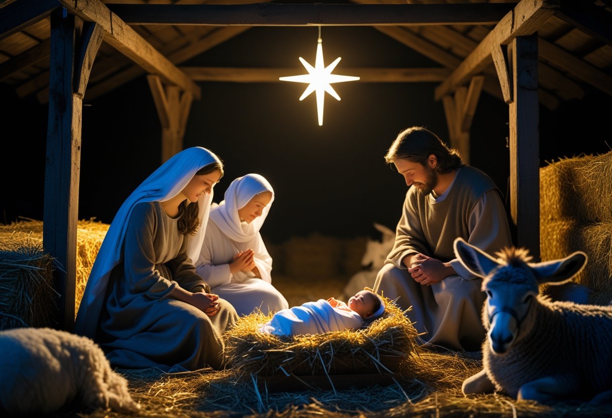 Bible verse Luke 2 explaining how was Jesus born.