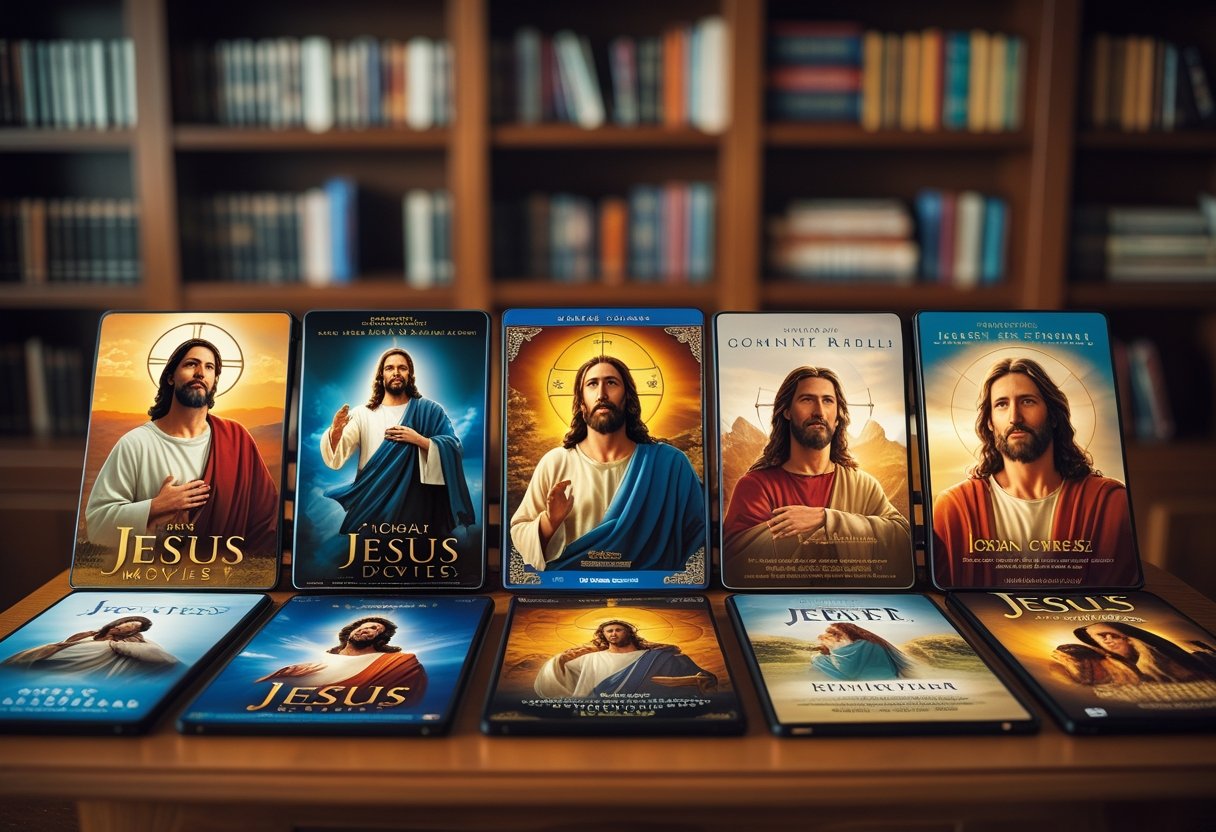 Poster art for the Best Jesus Movies about the life of Christ.