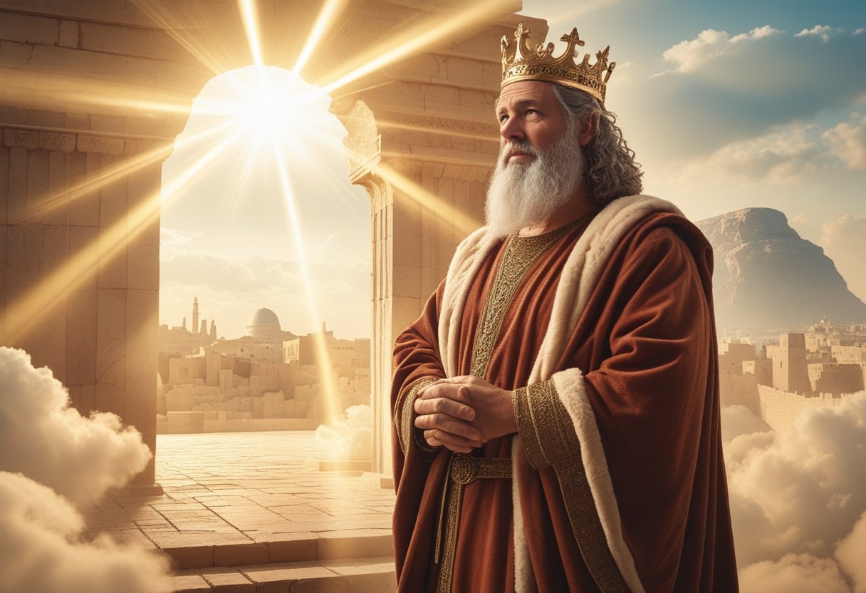 King Solomon's throne representing his wisdom and wealth.