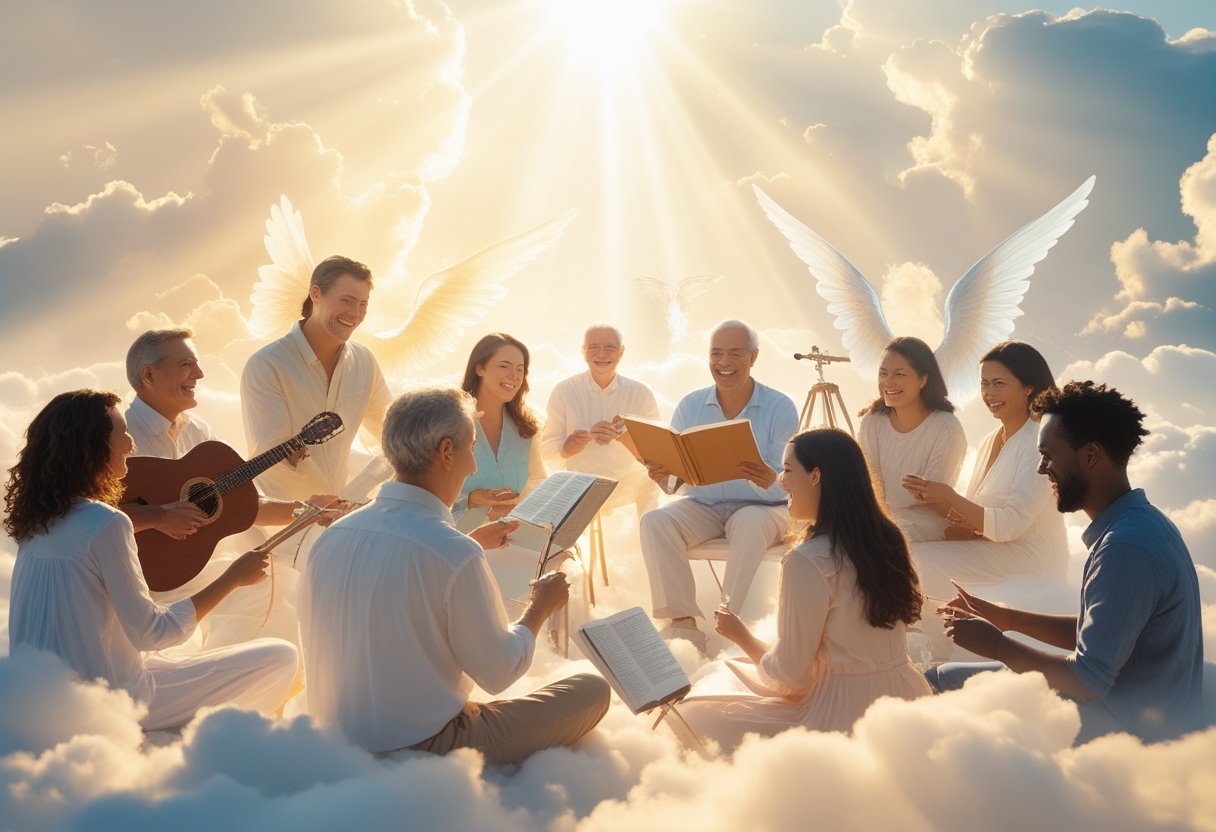 Life after death heaven concept.