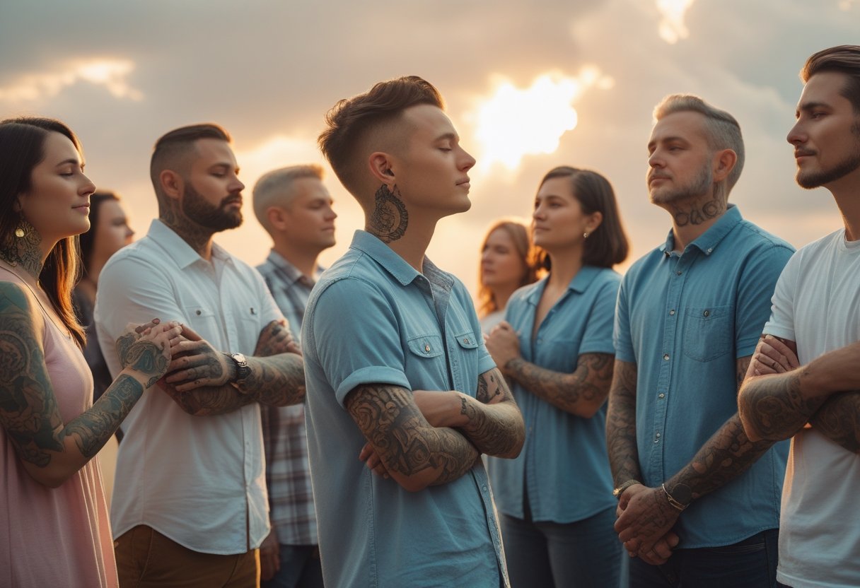 Can people with tattoos go to heaven – cross and inked skin.