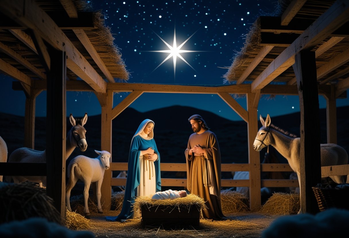 Historical view of Bethlehem, the birthplace of Jesus.