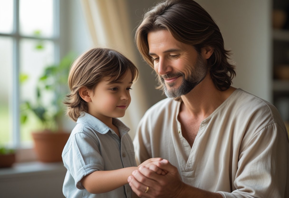 Illustration showing who Jesus' dad was in biblical context.