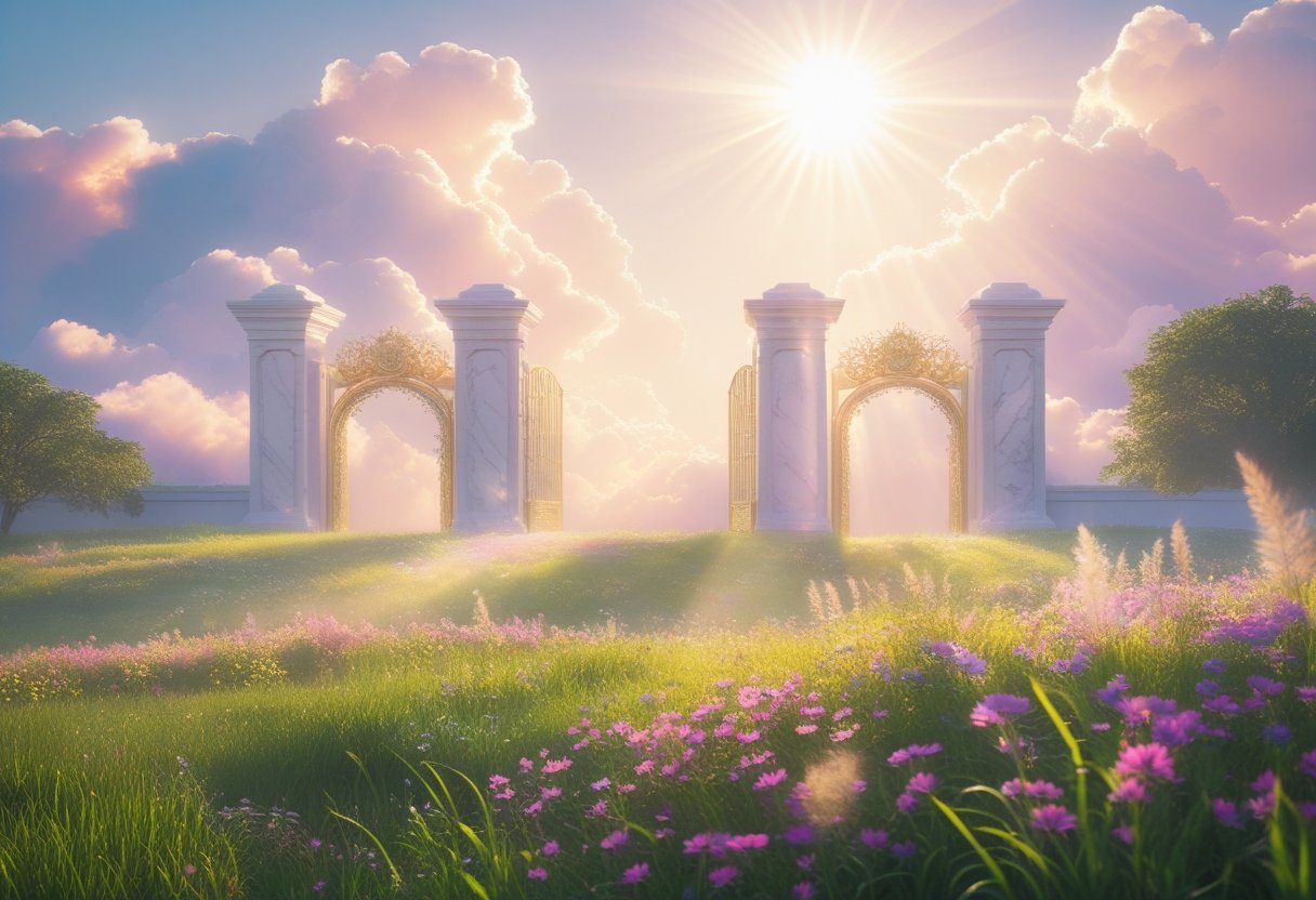 Heaven landscape filled with peace and joy.