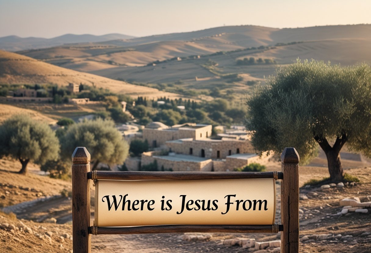 Illustration of the towns where Jesus is from in Judea.