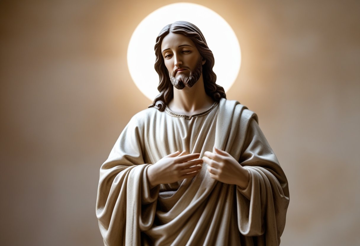Art of Christ vs Saints asking is Jesus a saint.