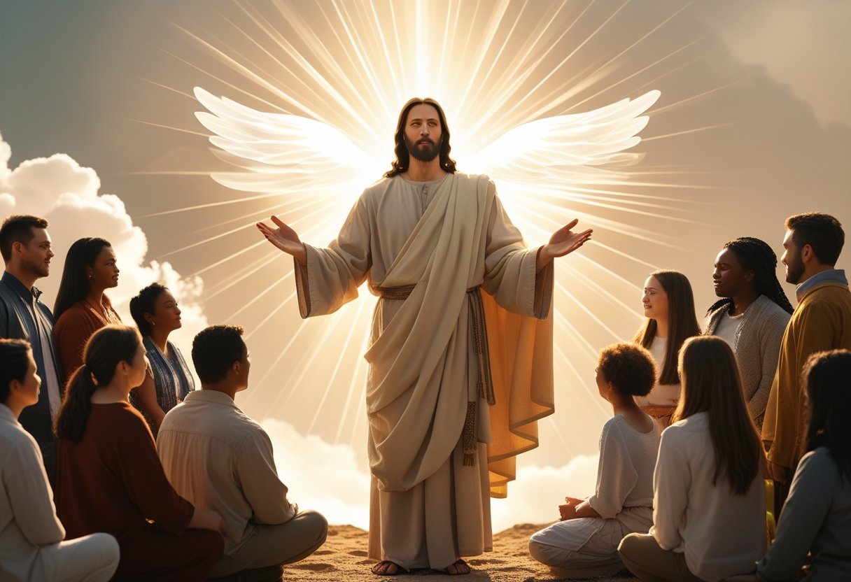 Jesus Christ as mediator between God and man illustration