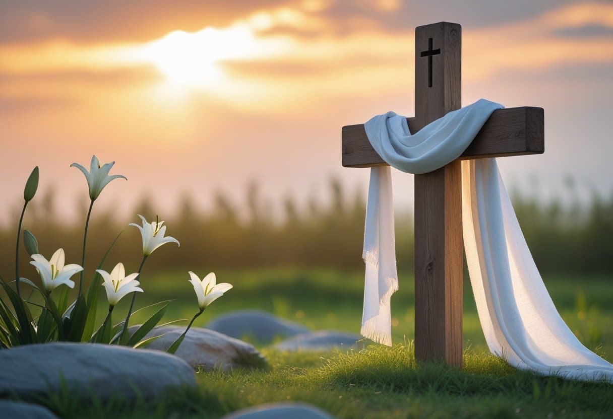 Angel at the grave explaining is Jesus dead.