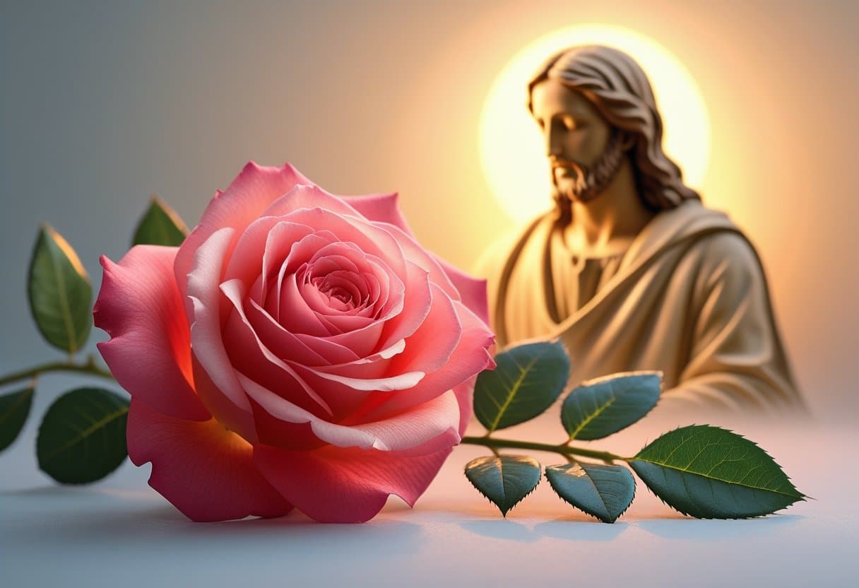 The rose of Sharon flower symbolizing Jesus Christ