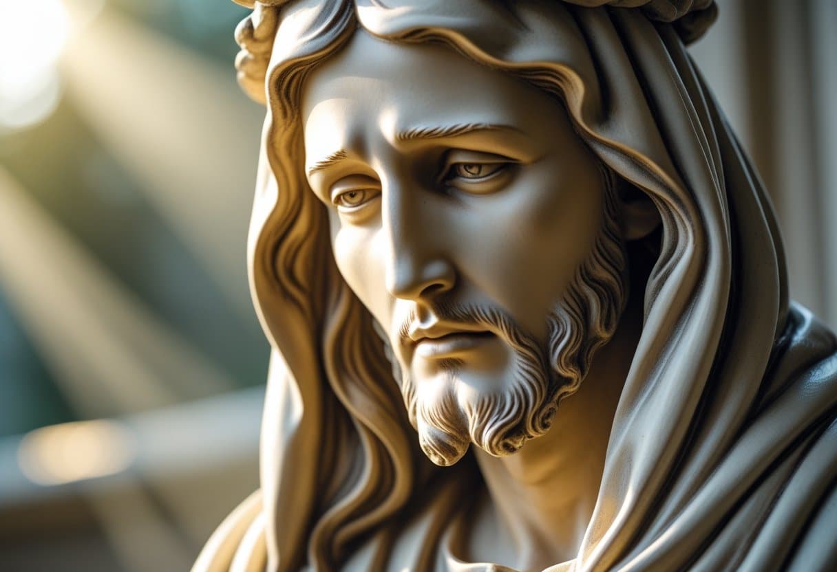 Art of Christ crying, explaining what does Jesus wept mean.