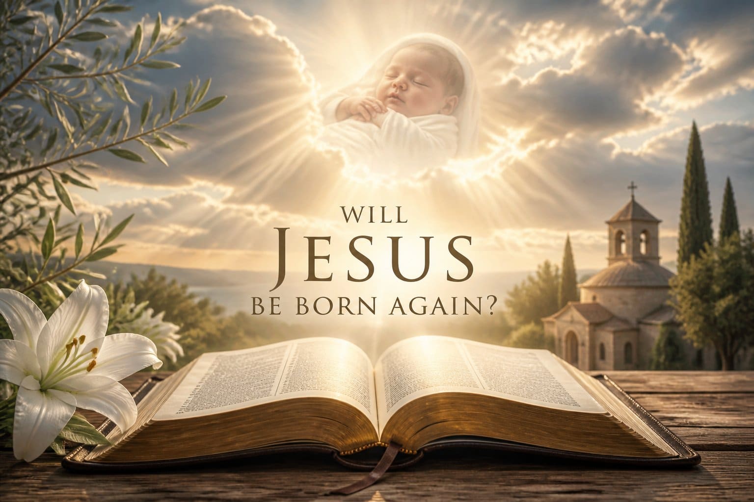 Illustration of the Second Coming and the question: Will Jesus be born again?
